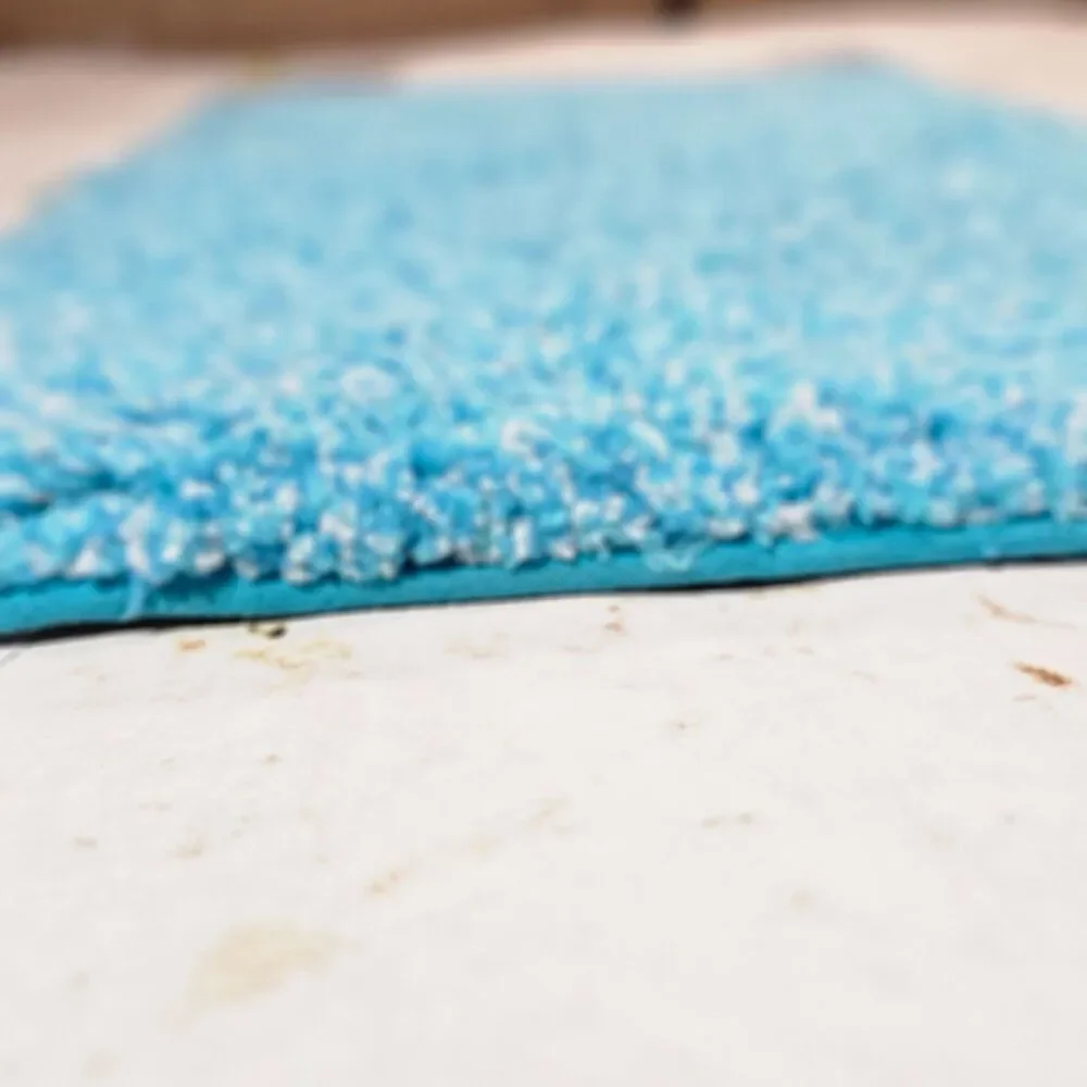 Comfort Bay Blue Microfiber Bath Rug 17x26 Non-Skid Backing NEW